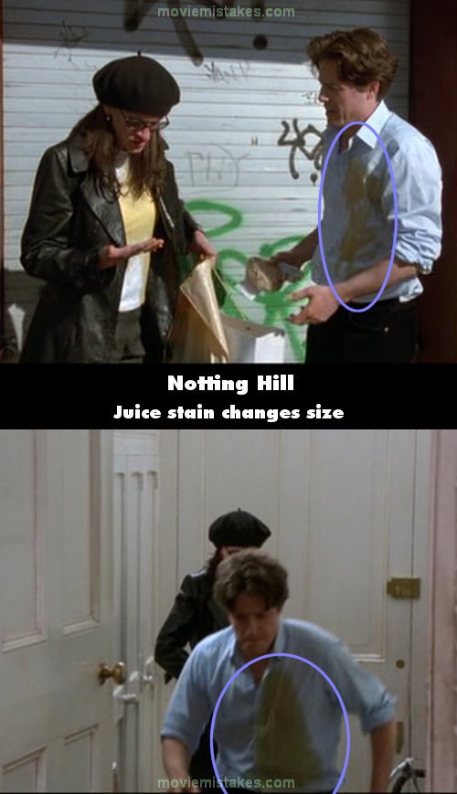 Notting Hill (1999) movie mistake picture (ID 29532)