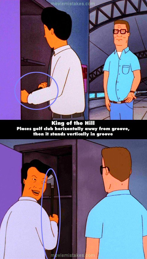 King of the Hill (1997) TV mistake picture (ID 68499)