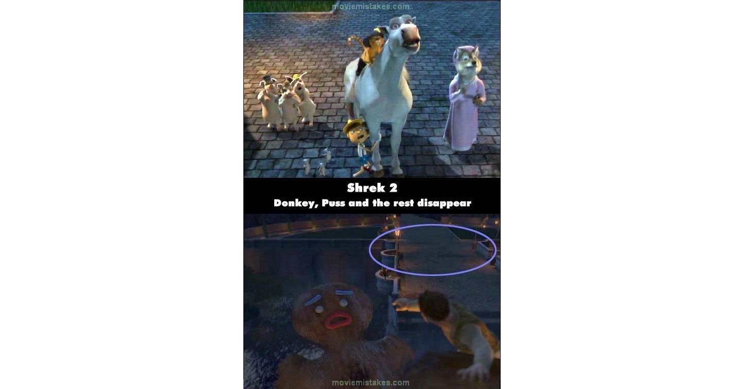 Shrek 2 2004 Movie Mistake Picture Id 78296