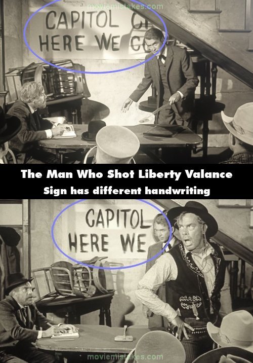 The Man Who Shot Liberty Valance mistake picture